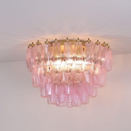 Poliedri Murano Pink Ceiling Light-DWHOME