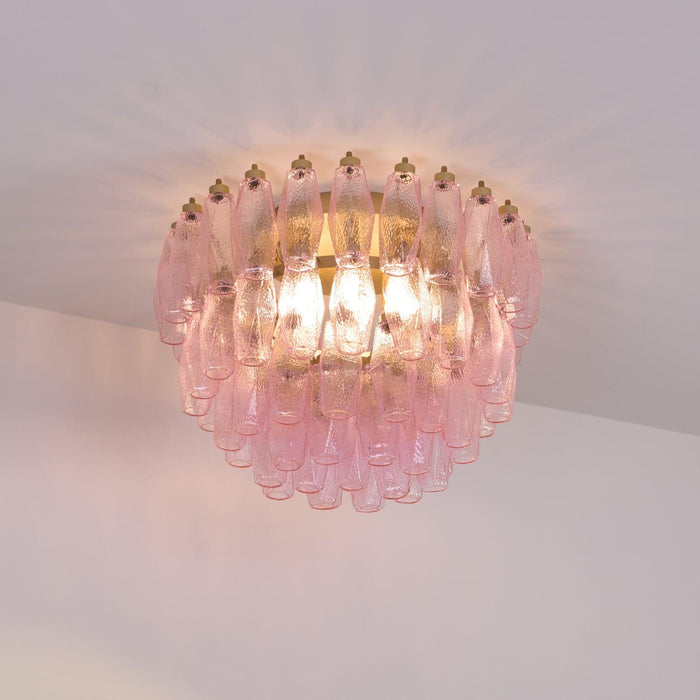 Poliedri Murano Pink Ceiling Light-DWHOME