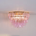 Poliedri Murano Pink Ceiling Light-DWHOME