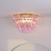 Poliedri Murano Pink Ceiling Light-DWHOME