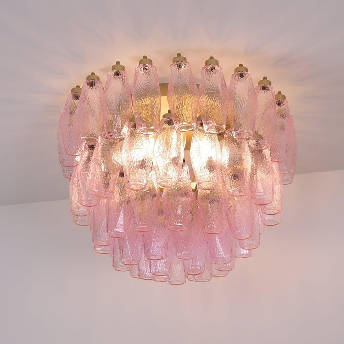 Poliedri Murano Pink Ceiling Light-DWHOME