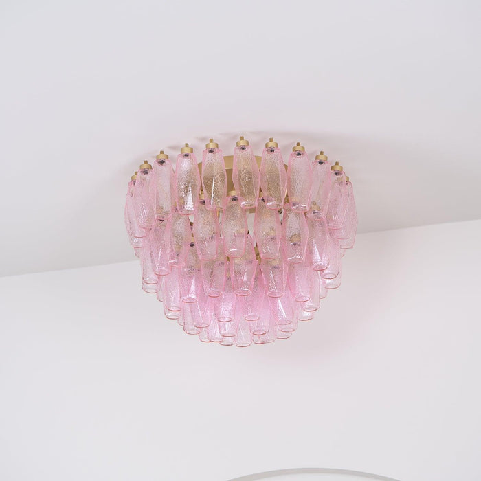 Poliedri Murano Pink Ceiling Light-DWHOME