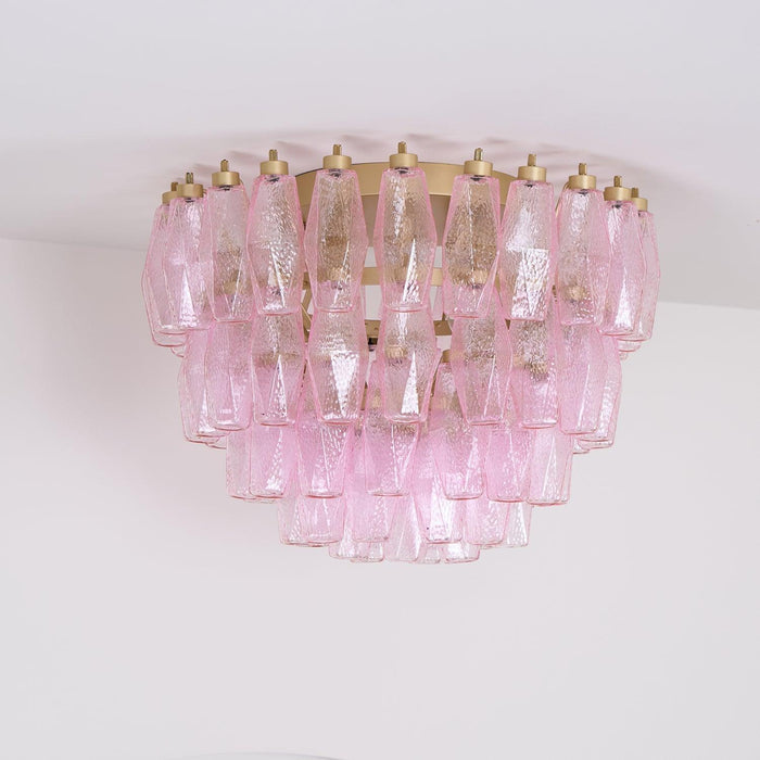 Poliedri Murano Pink Ceiling Light-DWHOME