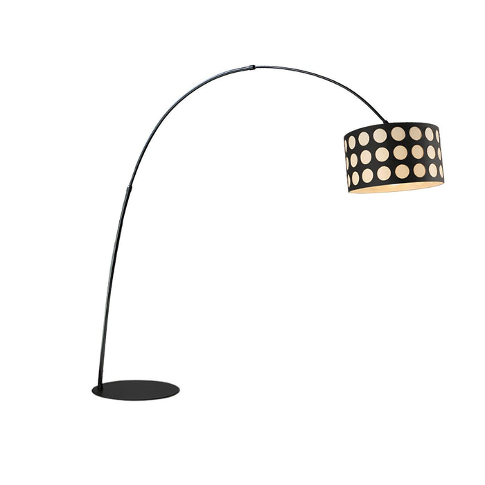 Polka Arc Fabric Floor Lamp-DWHOME