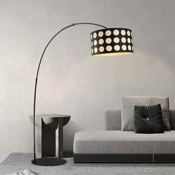 Polka Arc Fabric Floor Lamp-DWHOME