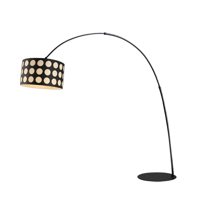 Polka Arc Fabric Floor Lamp-DWHOME