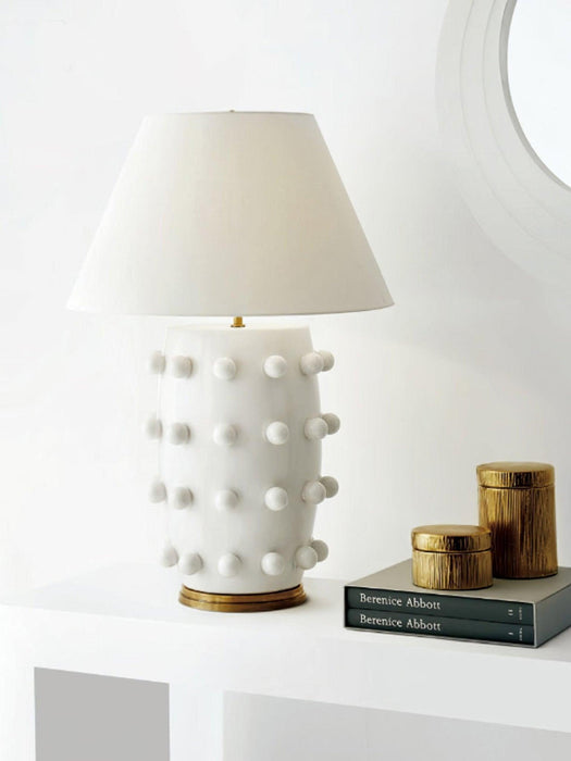 Polka Dot Porcelain Table Lamp-DWHOME