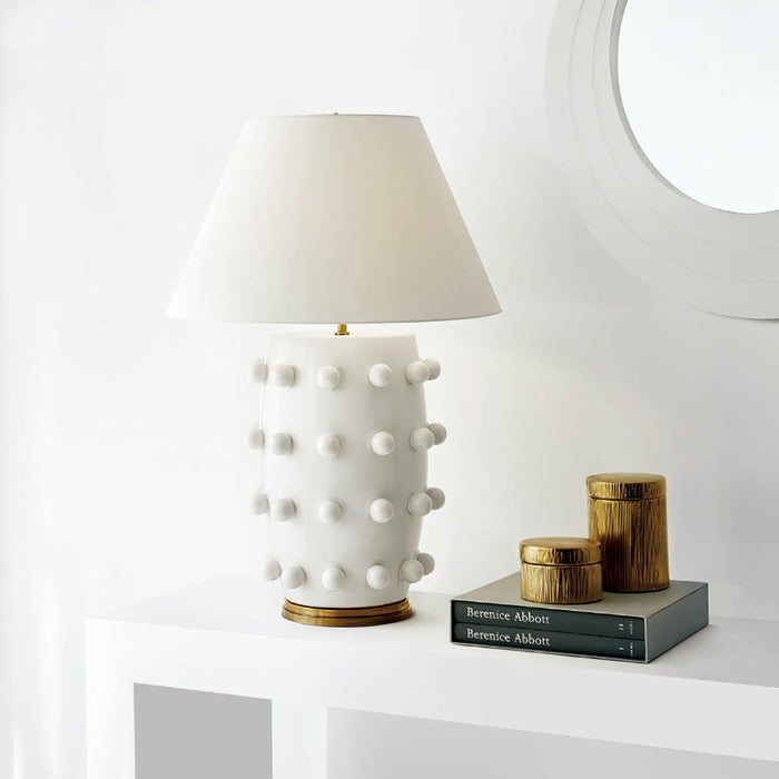 Polka Dot Porcelain Table Lamp-DWHOME