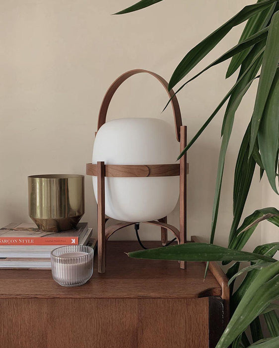Portable Lantern Glass Table Lamp-DWHOME