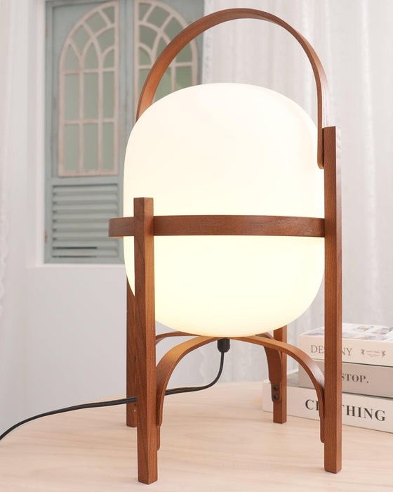 Portable Lantern Glass Table Lamp-DWHOME