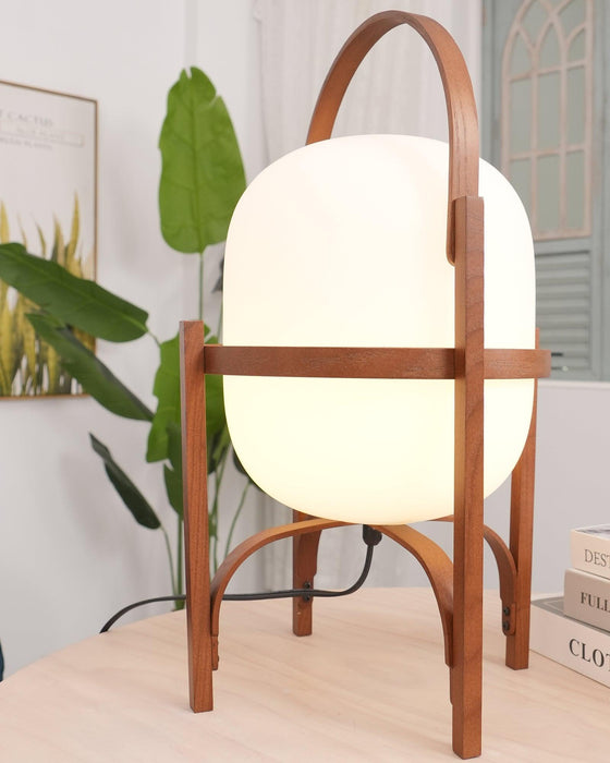 Portable Lantern Glass Table Lamp-DWHOME
