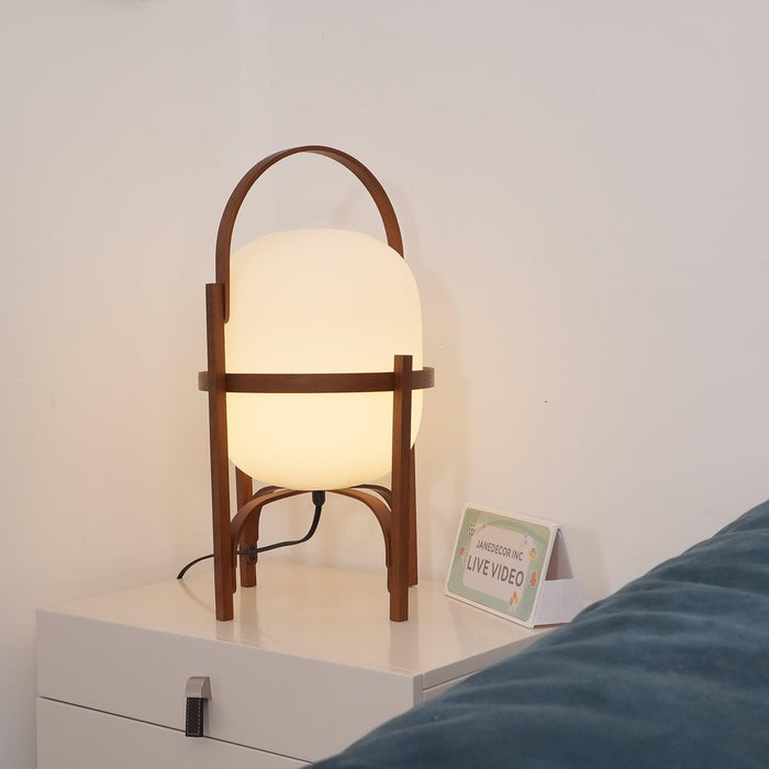 Portable Lantern Glass Table Lamp-DWHOME