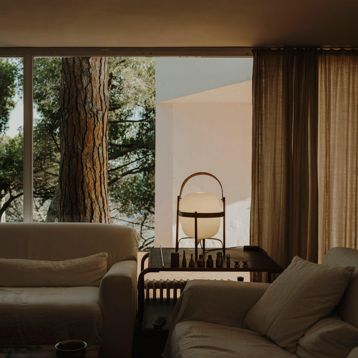 Portable Lantern Glass Table Lamp-DWHOME