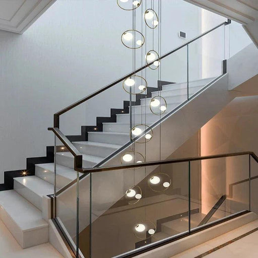 Postmodern Ring Pendant Light for Staircase-DWHOME