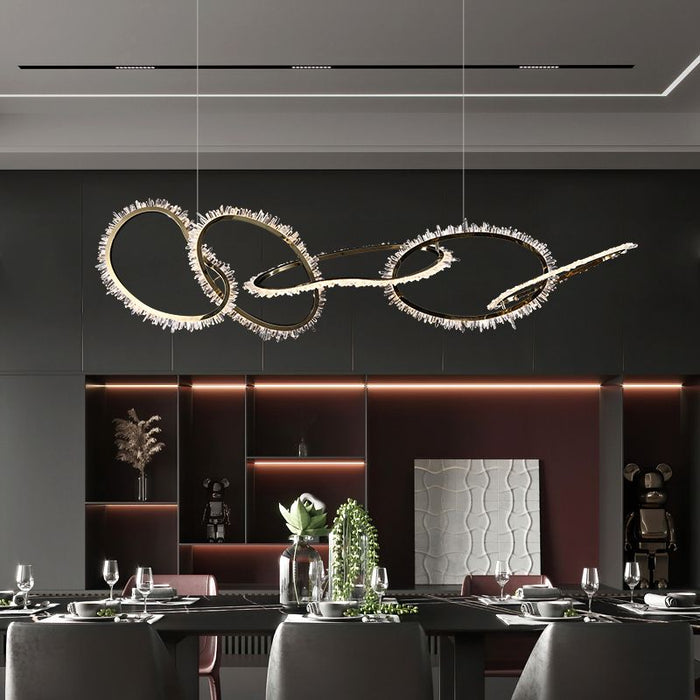 Primary Crystal 5 Rings Chandelier-DWHOME
