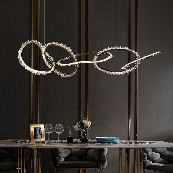 Primary Crystal 5 Rings Chandelier-DWHOME