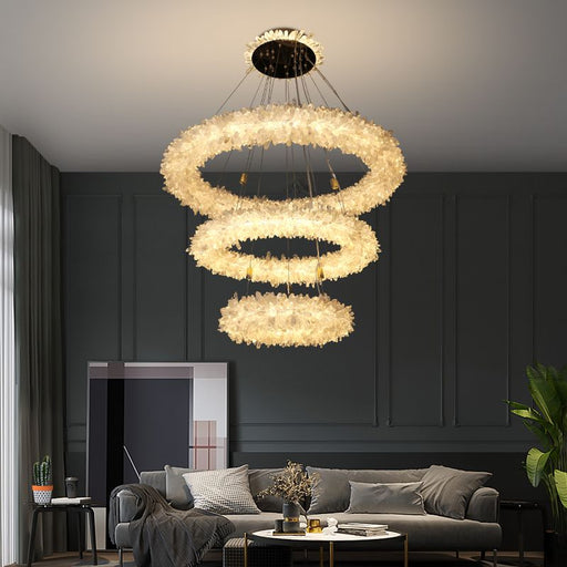 Primary Crystal Halo Modern Chandelier-DWHOME