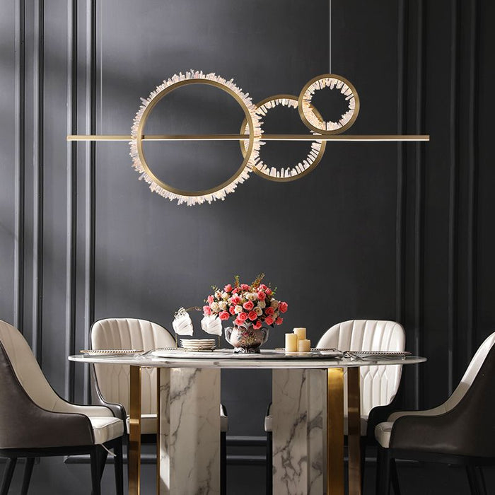 Primary Crystal Cluster Island Chandelier-DWHOME