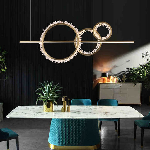 Primary Crystal Cluster Island Chandelier-DWHOME