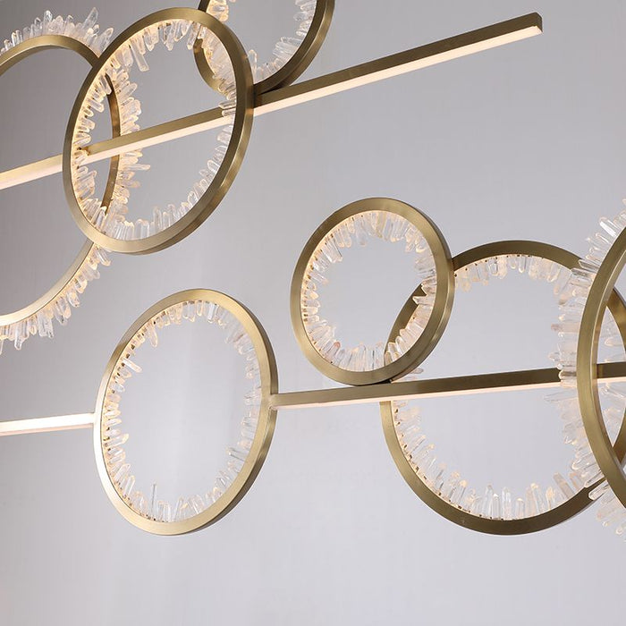 Primary Crystal Cluster Island Chandelier-DWHOME