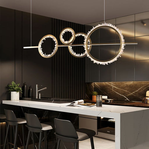 Primary Crystal Cluster Island Chandelier-DWHOME