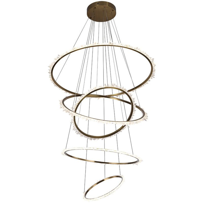 Primary Crystal Multi Rings Chandelier-DWHOME