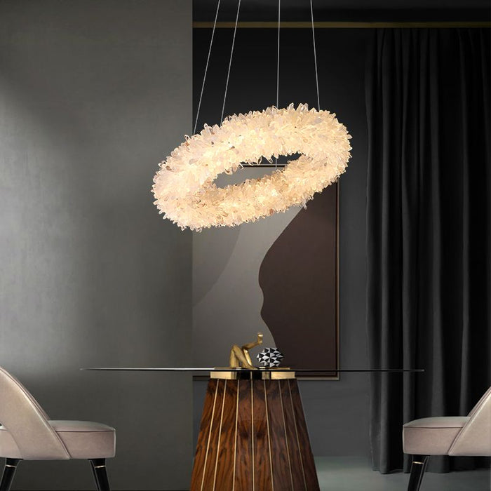 Primary Crystal Round Modern Chandelier 22.1" 26.8"-DWHOME