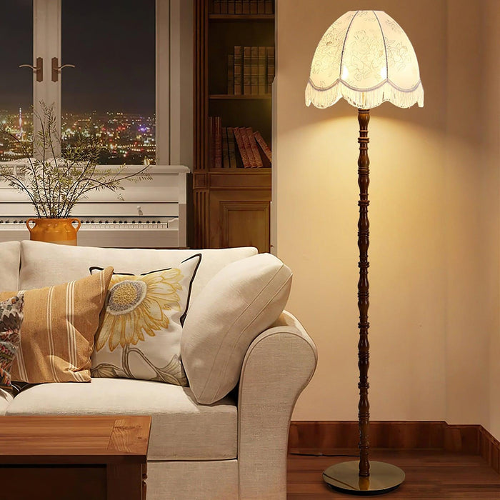 Printed Tassel Floor Lamp-DWHOME