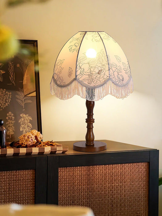 Printed Tassel Table Lamp - DWHOME