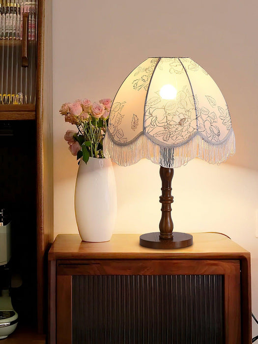 Printed Tassel Table Lamp - DWHOME