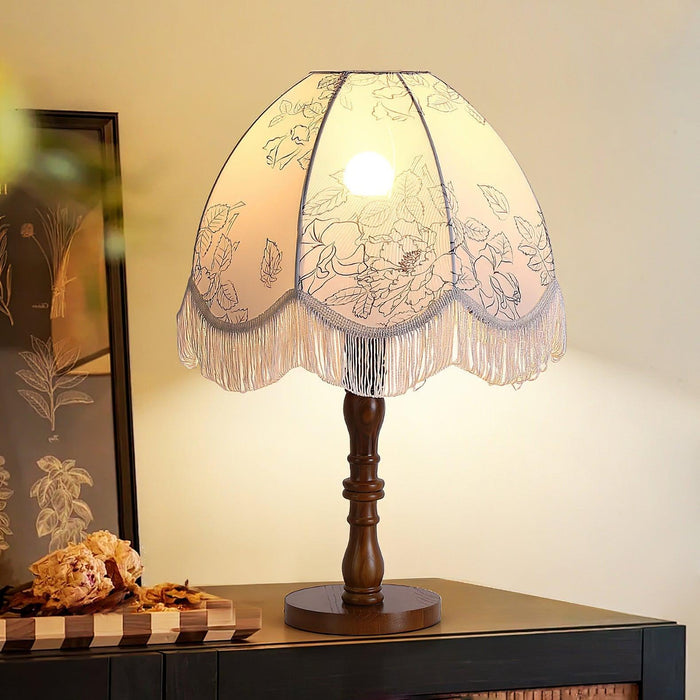 Printed Tassel Table Lamp - DWHOME