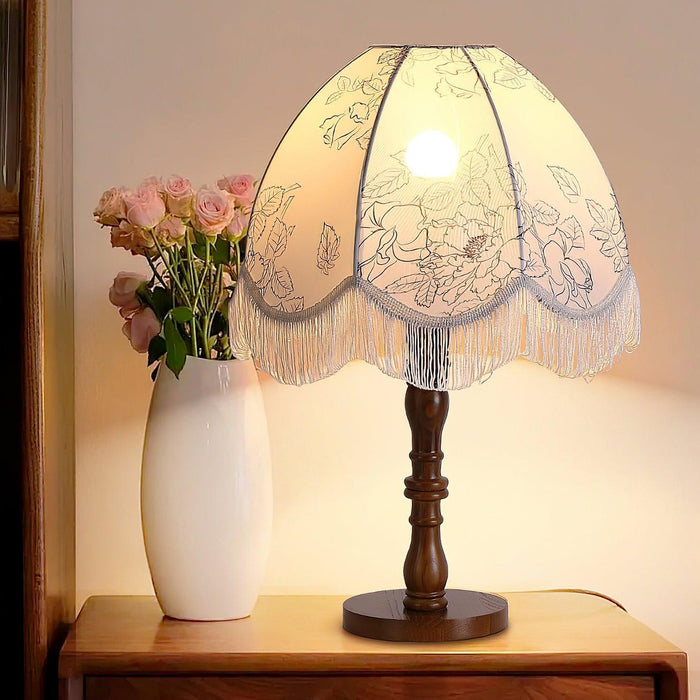 Printed Tassel Table Lamp - DWHOME