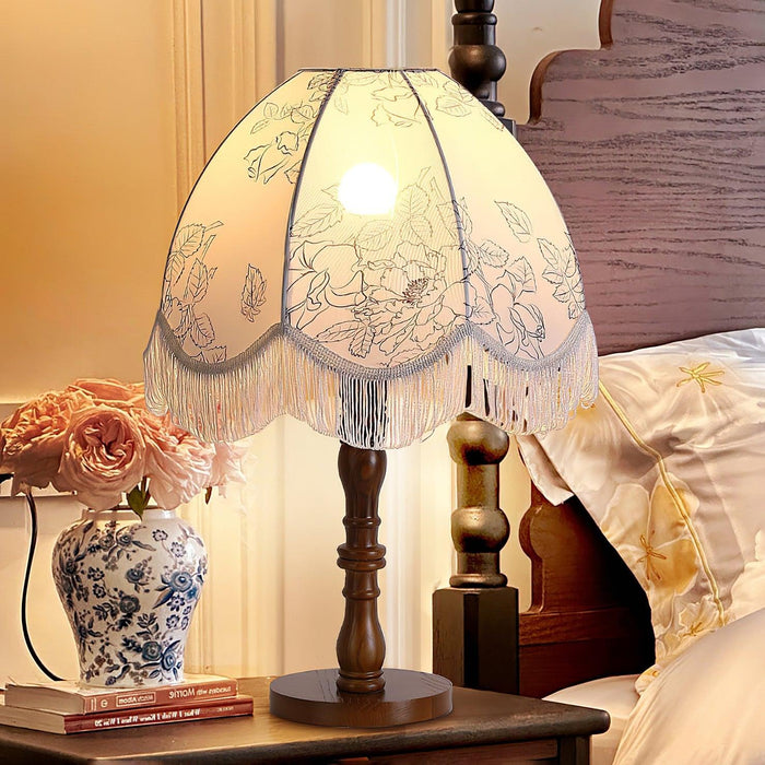 Printed Tassel Table Lamp - DWHOME