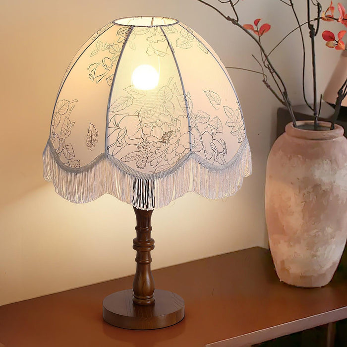 Printed Tassel Table Lamp - DWHOME
