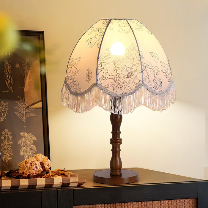 Printed Tassel Table Lamp - DWHOME