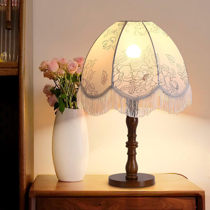 Printed Tassel Table Lamp - DWHOME