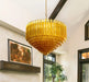 Prism Murano Amber Glass Chandelier-DWHOME