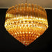Prism Murano Amber Glass Chandelier-DWHOME