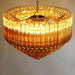 Prism Murano Amber Glass Chandelier-DWHOME