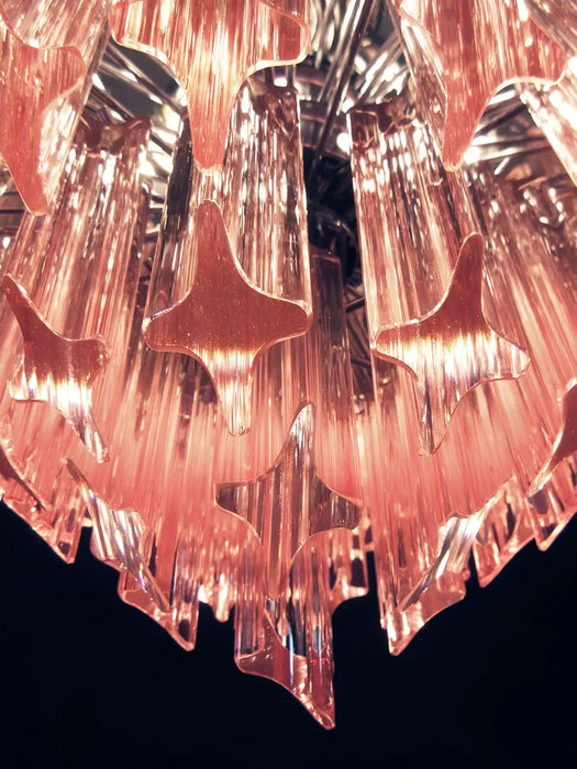 Prism Murano Pink Glass Chandelier-DWHOME