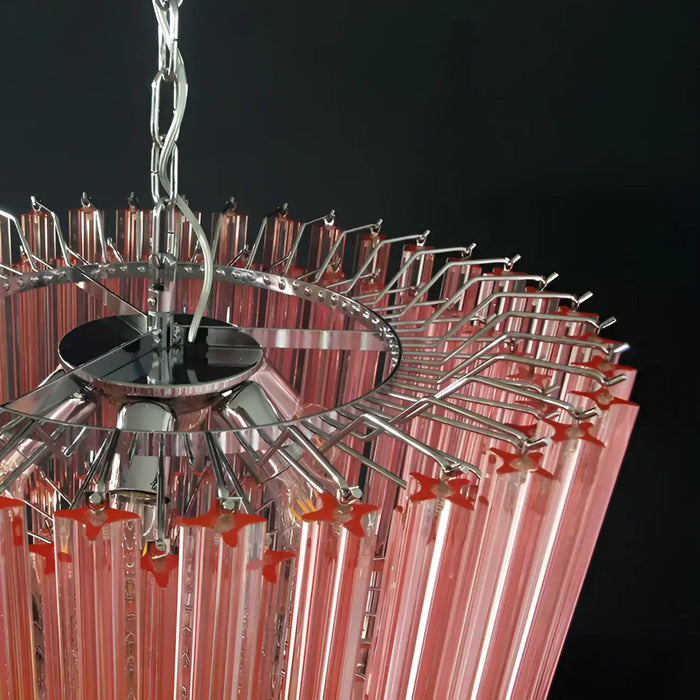 Prism Murano Pink Glass Chandelier-DWHOME