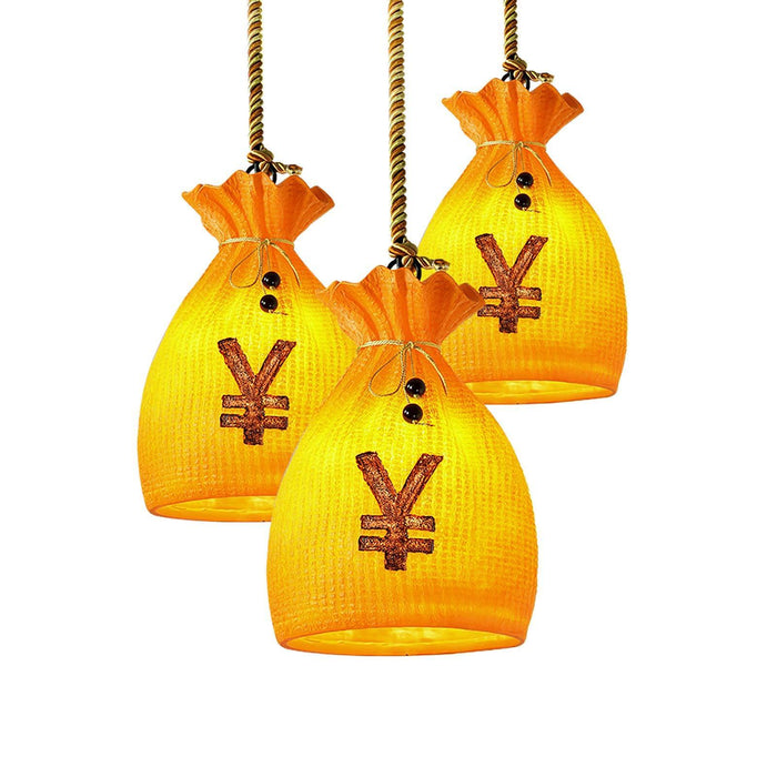 Prosperity Pouch Resin Pendant Lamp-DWHOME