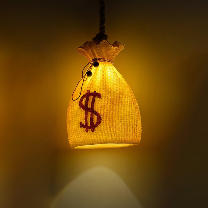 Prosperity Pouch Resin Pendant Lamp-DWHOME
