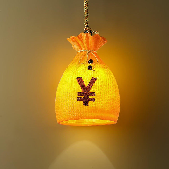 Prosperity Pouch Resin Pendant Lamp-DWHOME