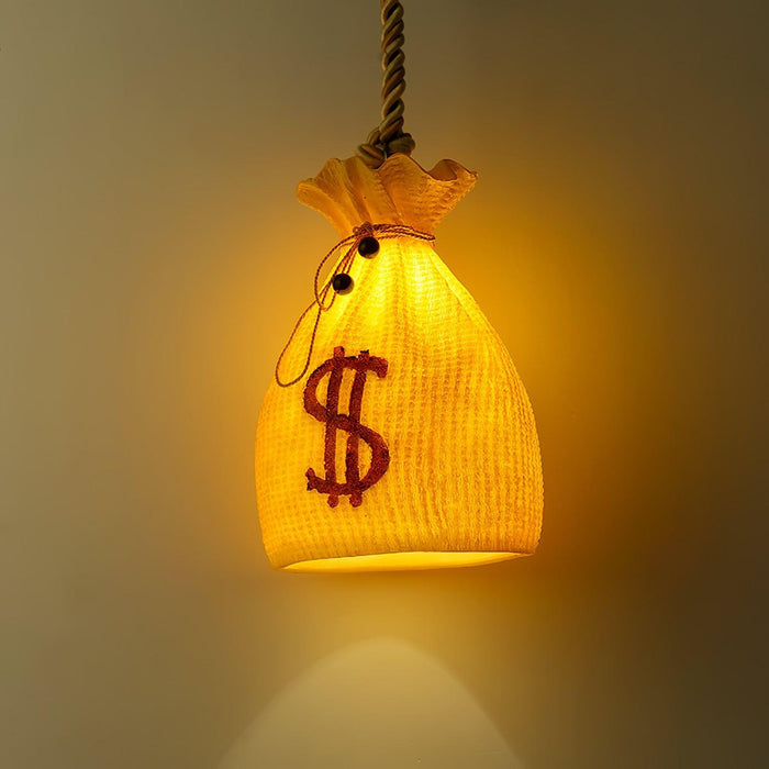 Prosperity Pouch Resin Pendant Lamp-DWHOME