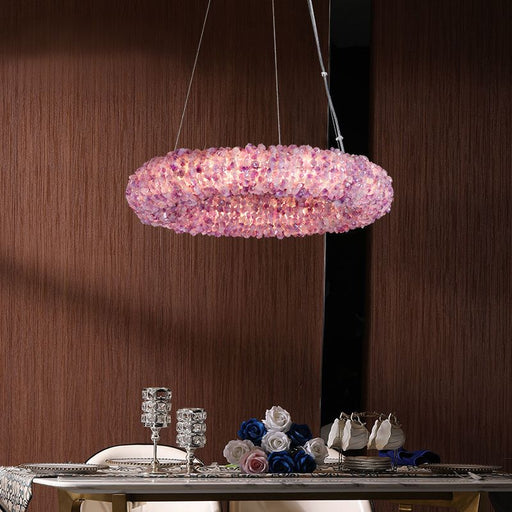Purple Primary Crystal Round Chandelier 20.5" 28.3" 36.2" 44"-DWHOME