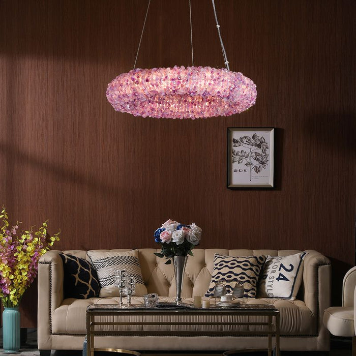 Purple Primary Crystal Round Chandelier 20.5" 28.3" 36.2" 44"-DWHOME