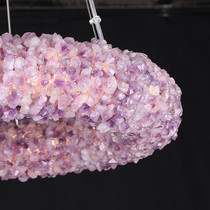 Purple Primary Crystal Round Chandelier 20.5" 28.3" 36.2" 44"-DWHOME