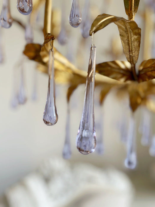 Purple Glass Birdcage Chandelier-DWHOME