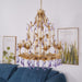 Purple Glass Birdcage Chandelier-DWHOME